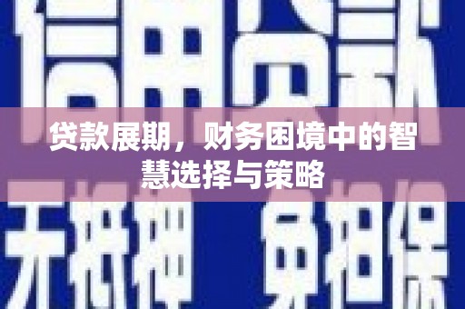弋阳贷款展期，财务困境中的智慧选择与策略