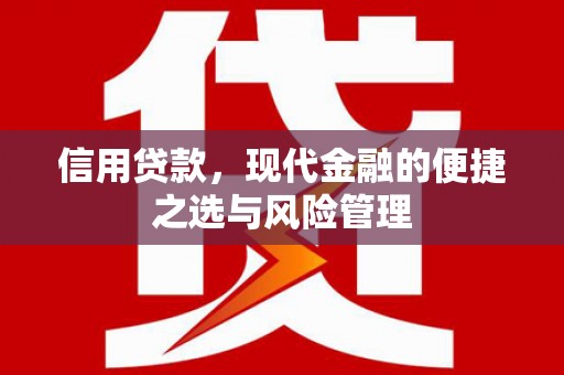 弋阳信用贷款，现代金融的便捷之选与风险管理