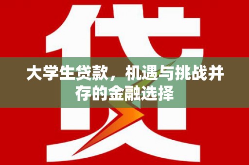 弋阳大学生贷款，机遇与挑战并存的金融选择