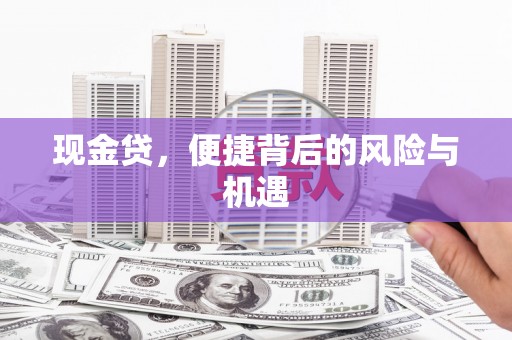 弋阳现金贷，便捷背后的风险与机遇