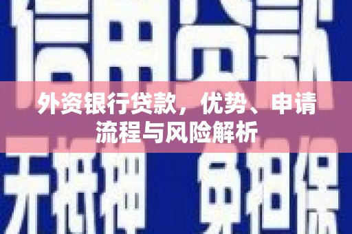 弋阳外资银行贷款，优势、申请流程与风险解析