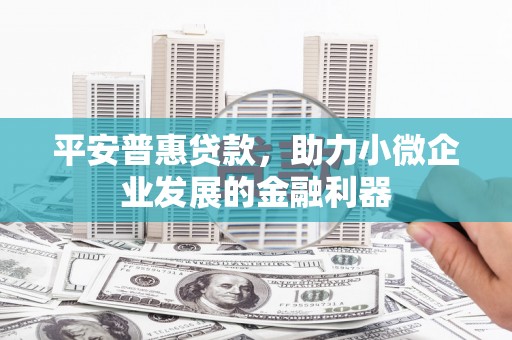 弋阳平安普惠贷款，助力小微企业发展的金融利器
