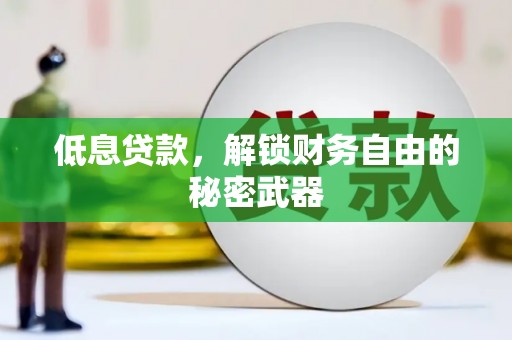 弋阳低息贷款，解锁财务自由的秘密武器