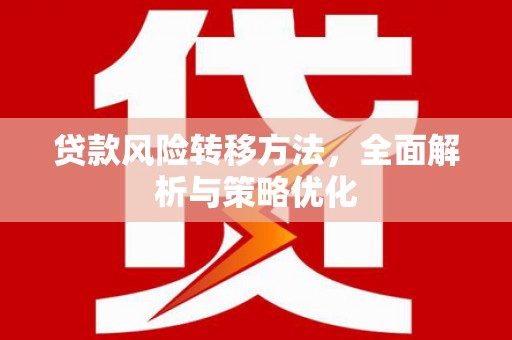 弋阳贷款风险转移方法，全面解析与策略优化