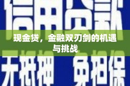 弋阳现金贷，金融双刃剑的机遇与挑战