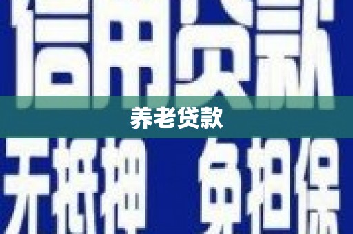 弋阳养老贷款