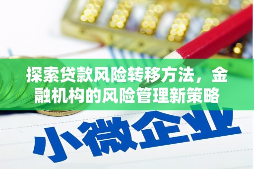 弋阳探索贷款风险转移方法，金融机构的风险管理新策略