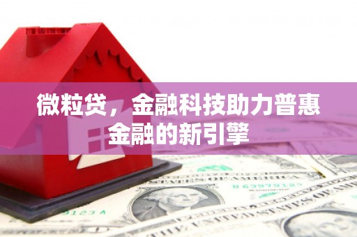 弋阳微粒贷，金融科技助力普惠金融的新引擎