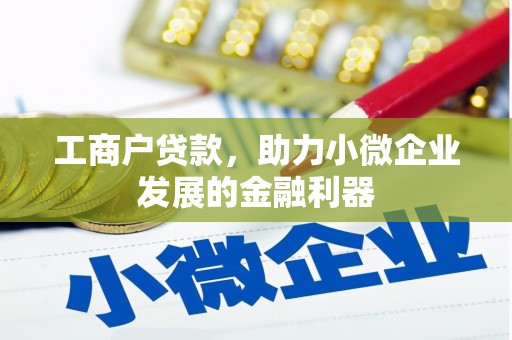弋阳工商户贷款，助力小微企业发展的金融利器