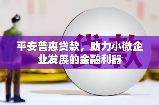 弋阳平安普惠贷款，助力小微企业发展的金融利器