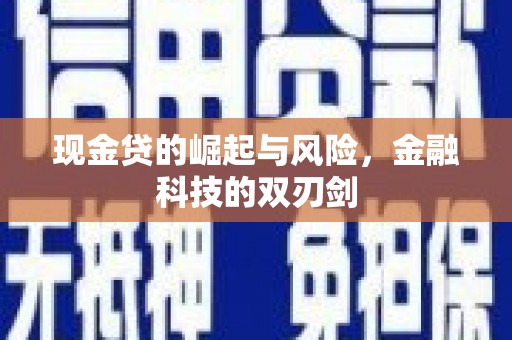 弋阳现金贷的崛起与风险，金融科技的双刃剑