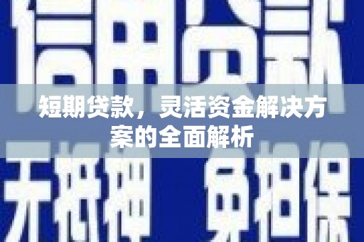 弋阳短期贷款，灵活资金解决方案的全面解析