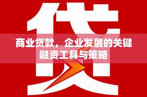 弋阳商业贷款，企业发展的关键融资工具与策略