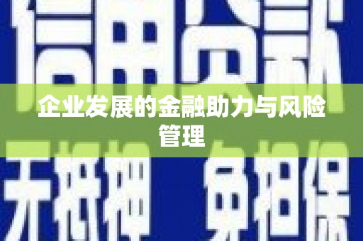 弋阳企业发展的金融助力与风险管理