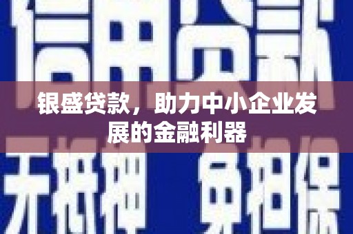 弋阳银盛贷款，助力中小企业发展的金融利器