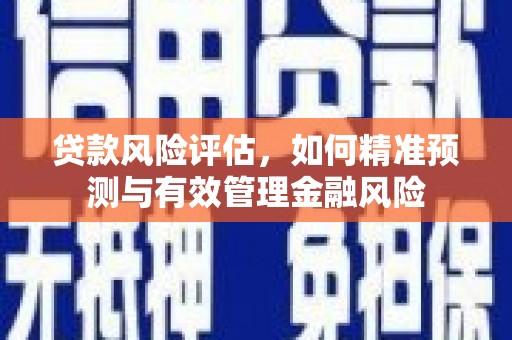 弋阳贷款风险评估，如何精准预测与有效管理金融风险