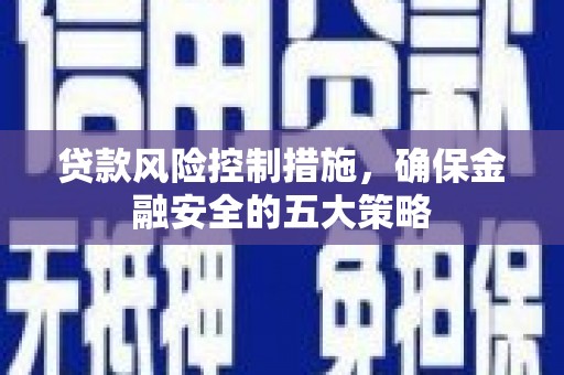 弋阳贷款风险控制措施，确保金融安全的五大策略