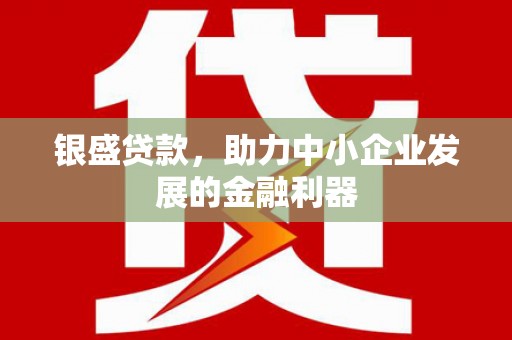 弋阳银盛贷款，助力中小企业发展的金融利器