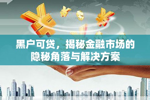 弋阳黑户可贷，揭秘金融市场的隐秘角落与解决方案