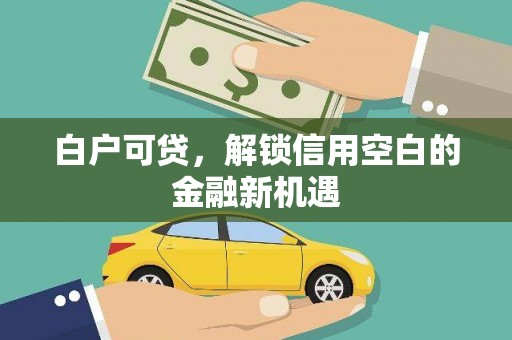 弋阳白户可贷，解锁信用空白的金融新机遇