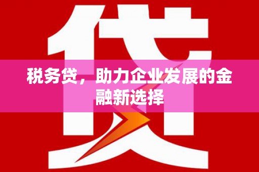 弋阳税务贷，助力企业发展的金融新选择