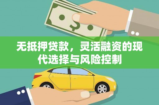 弋阳无抵押贷款，灵活融资的现代选择与风险控制