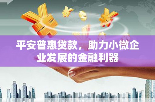 弋阳平安普惠贷款，助力小微企业发展的金融利器
