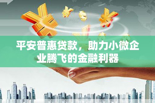 弋阳平安普惠贷款，助力小微企业腾飞的金融利器