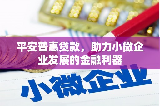弋阳平安普惠贷款，助力小微企业发展的金融利器
