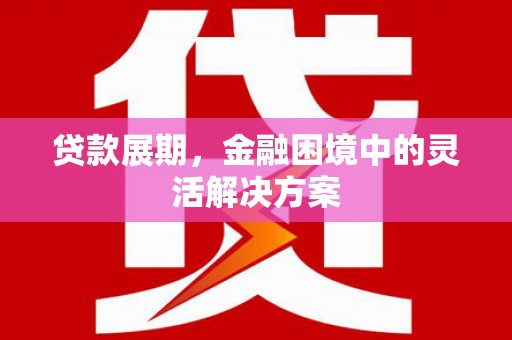 弋阳贷款展期，金融困境中的灵活解决方案