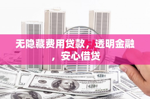弋阳无隐藏费用贷款，透明金融，安心借贷
