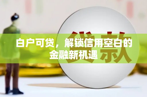 弋阳白户可贷，解锁信用空白的金融新机遇