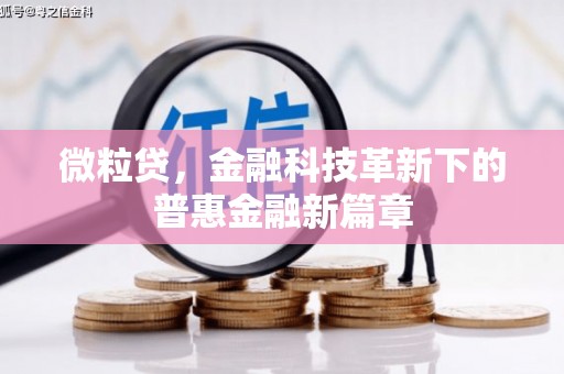弋阳微粒贷，金融科技革新下的普惠金融新篇章