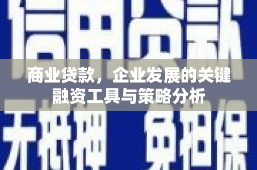 弋阳商业贷款，企业发展的关键融资工具与策略分析