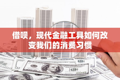 弋阳借呗，现代金融工具如何改变我们的消费习惯