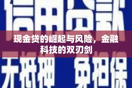 弋阳现金贷的崛起与风险，金融科技的双刃剑
