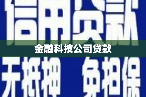弋阳金融科技公司贷款