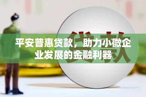 弋阳平安普惠贷款，助力小微企业发展的金融利器