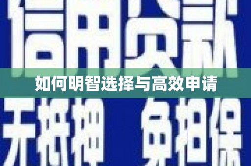 弋阳如何明智选择与高效申请
