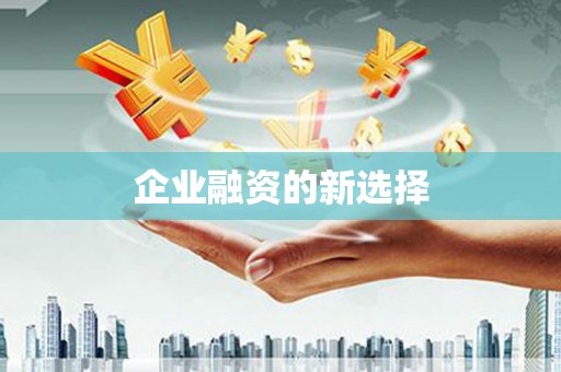 弋阳企业融资的新选择