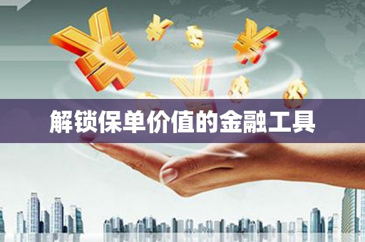 弋阳解锁保单价值的金融工具