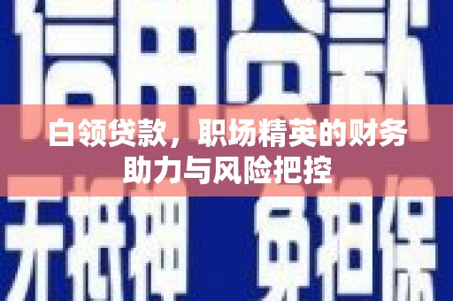 弋阳白领贷款，职场精英的财务助力与风险把控