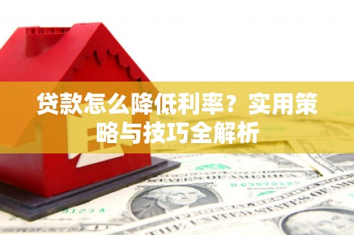 弋阳贷款怎么降低利率？实用策略与技巧全解析